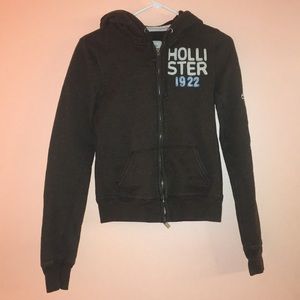 Hollister Size M Brown Zip Up Hoodie